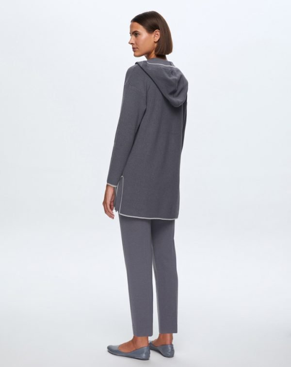 T24K-6004 / Thessaloniki Knitted Hooded Tunic /سترة ثيسالونيكي محبوكة بغطاء للرأس - Image 2