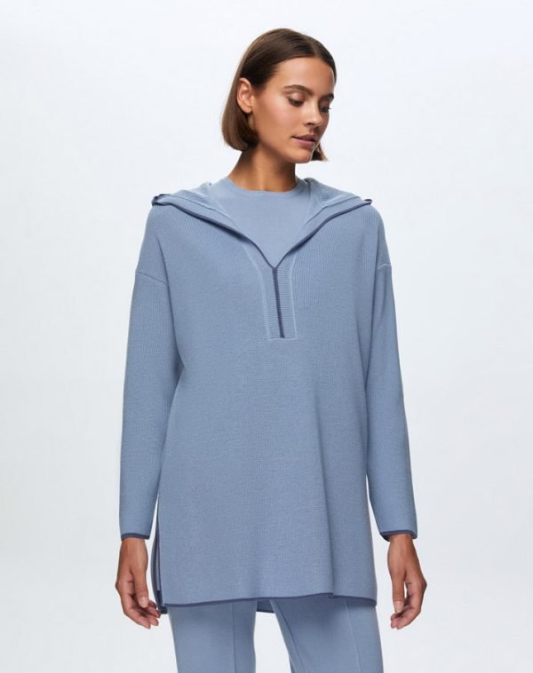 T24K-6004 / Thessaloniki Knitted Hooded Tunic /سترة ثيسالونيكي محبوكة بغطاء للرأس - Image 5