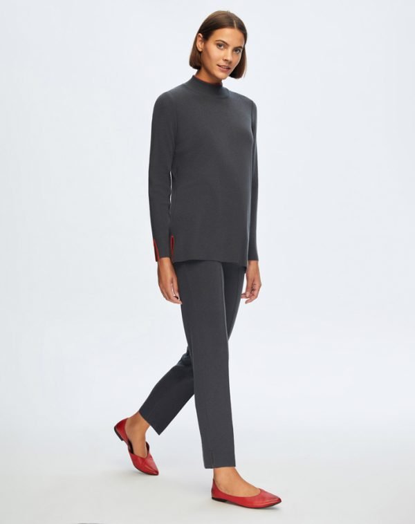 T24K-6017 / Color Striped Knitwear Tunic / لون مخطط تريكو تونك