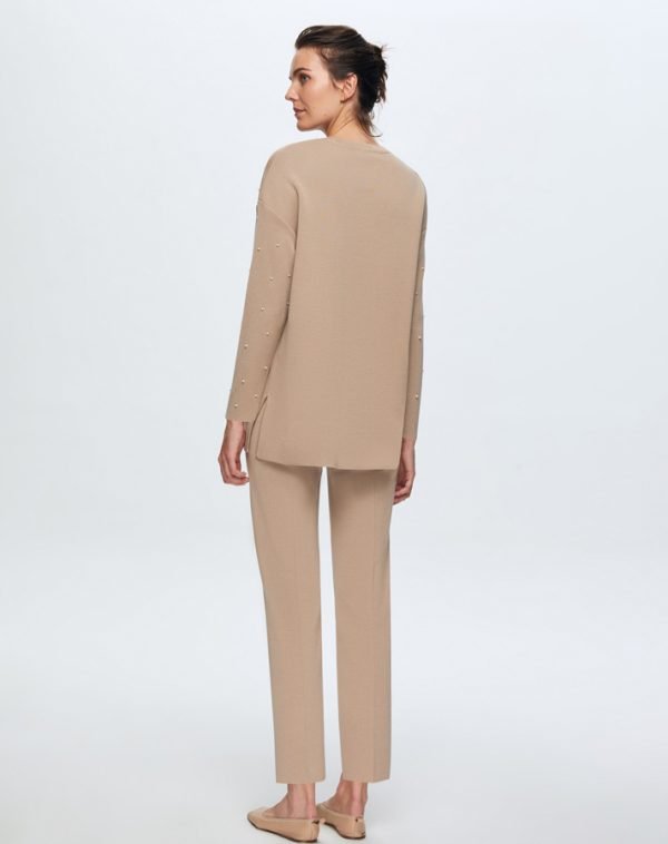 T24K-6025 / Pearly Front Basic Tunic / سترة أساسية لؤلؤية أمامية - Image 5
