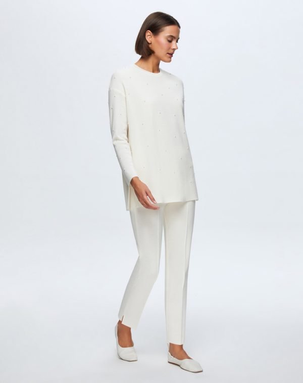 T24K-6025 / Pearly Front Basic Tunic / سترة أساسية لؤلؤية أمامية - Image 6