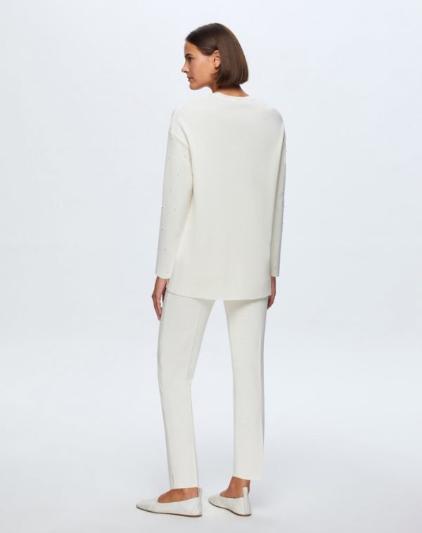 T24K-6025 / Pearly Front Basic Tunic / سترة أساسية لؤلؤية أمامية - Image 7