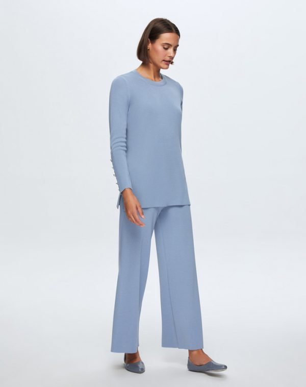 T24K-7001 / Wide Leg Knitwear Trousers / بنطلون تريكو واسع الساق - Image 16