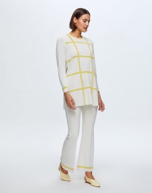 T24K-6003 / Square Patterned Tunic / تونيك مربع منقوش
