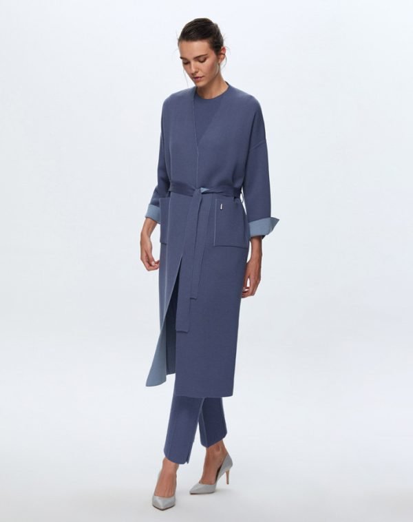 ⁦T24K-9020 / Steel Knit Cardigan With Buttons On Sleeves / سترة منسوجة من الفولاذ مع أزرار على الأكمام⁩ - الصورة ⁦6⁩