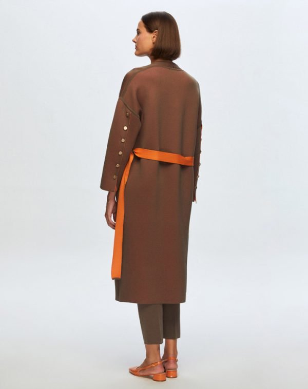 ⁦T24K-9020 / Steel Knit Cardigan With Buttons On Sleeves / سترة منسوجة من الفولاذ مع أزرار على الأكمام⁩ - الصورة ⁦4⁩