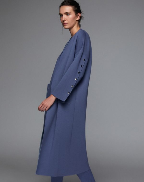 ⁦T24K-9020 / Steel Knit Cardigan With Buttons On Sleeves / سترة منسوجة من الفولاذ مع أزرار على الأكمام⁩ - الصورة ⁦5⁩