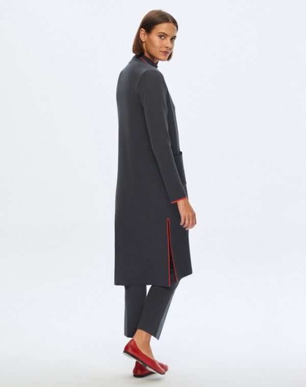 T24K-9015 / Color Striped Long Knitwear Cardigan / لون مخطط طويل سترة تريكو - Image 5