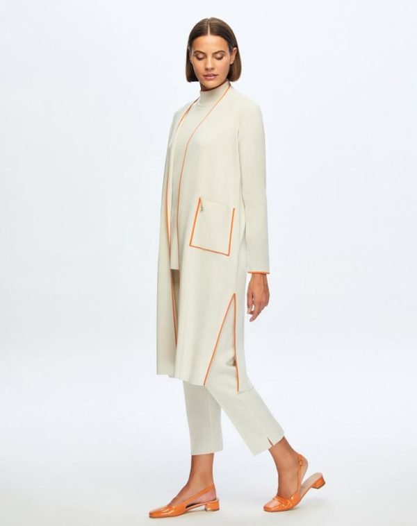 T24K-9015 / Color Striped Long Knitwear Cardigan / لون مخطط طويل سترة تريكو - Image 9