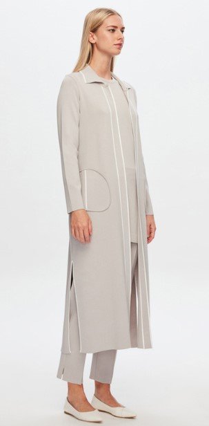 T24Y-9003 / Stripe Detailed Vest / شريط سترة مفصلة