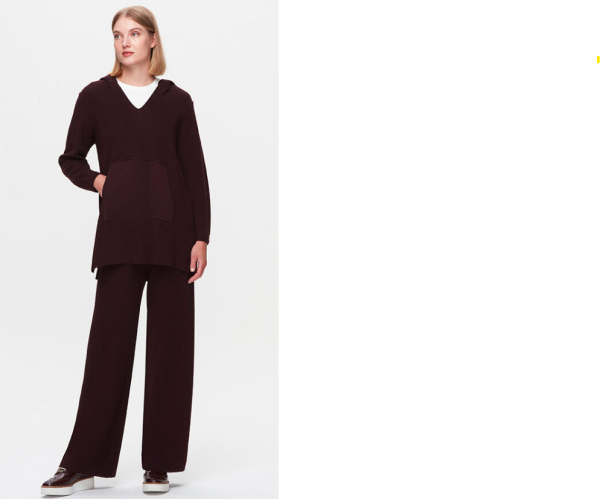 T25K-6011 / Knitted Tunic with Kangaroo Pocket / تونيك محبوك بجيب الكنغر - Image 8