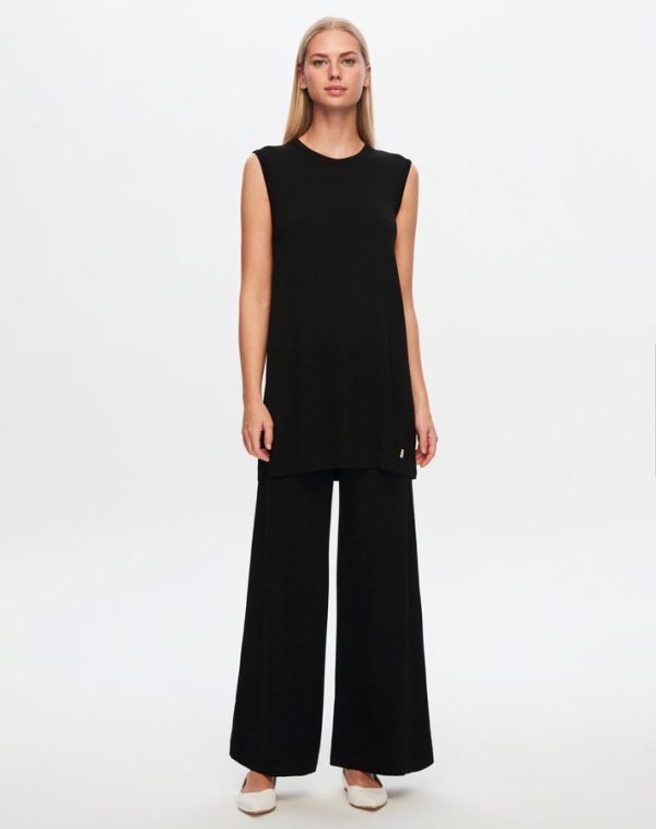 T25Y-7001 / Wide Leg Basic  Trousers / بنطال أساسي واسع الساق