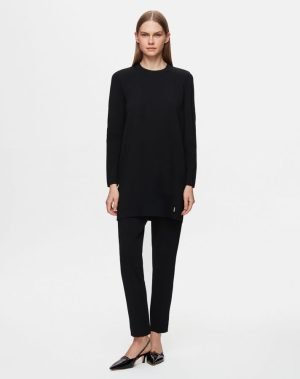 T25Y-7000/Narrow Leg Knitwear Pants / بنطلون تريكو الضيقة الساق