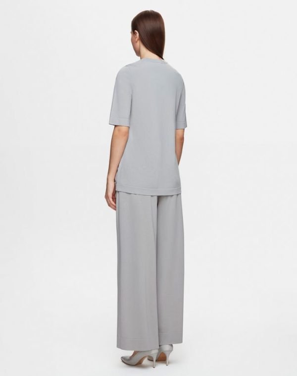 T25Y-7009 / Wide Leg Knitwear Trousers / بنطلون تريكو واسع الساق - Image 5