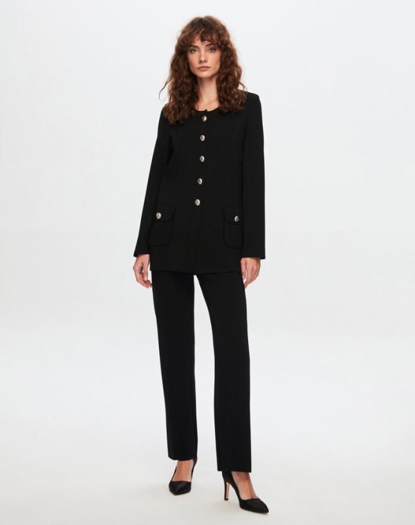 T24Y-7006 Pipe Leg Knitwear Trousers / بنطلون تريكو ذو أرجل أنبوبية