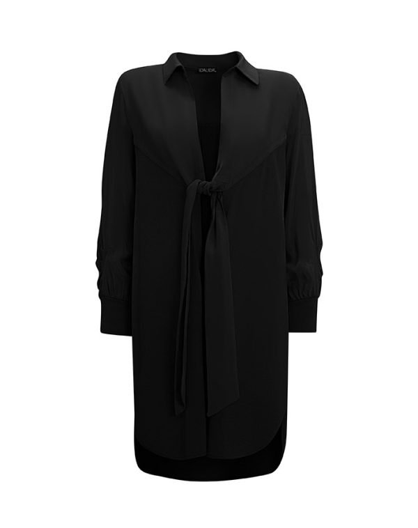 T25Y-8005 / Front Tie Knitwear Cupro Jacket with Trouser Set / طقم سترة كوبرو محبوكة برباط أمامي مع بنطلون - Image 5
