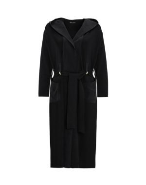 T25Y-9100 / Solid Collar Cardigan with Belt Loops / كارديجان بياقة سادة مع حلقات للحزام