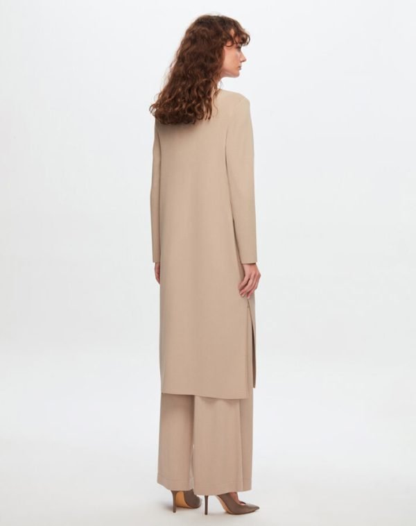 T24Y-9014 / Zippered Long Cardigan / كارديجان طويل بسحاب - Image 2