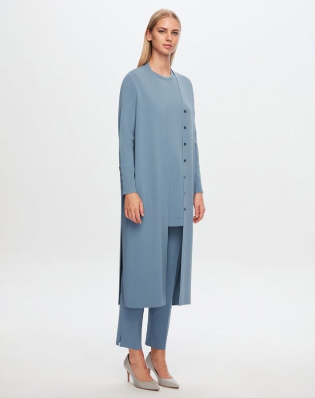 T24Y-9120/Knitwear- Cupro Long Cardigan Set /طقم كارديجان طويل منكوبرو