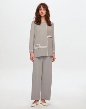 T24Y-6012 / Knitwear Cupro Tunic  Set / طقم تونيك كوبرو محبوك