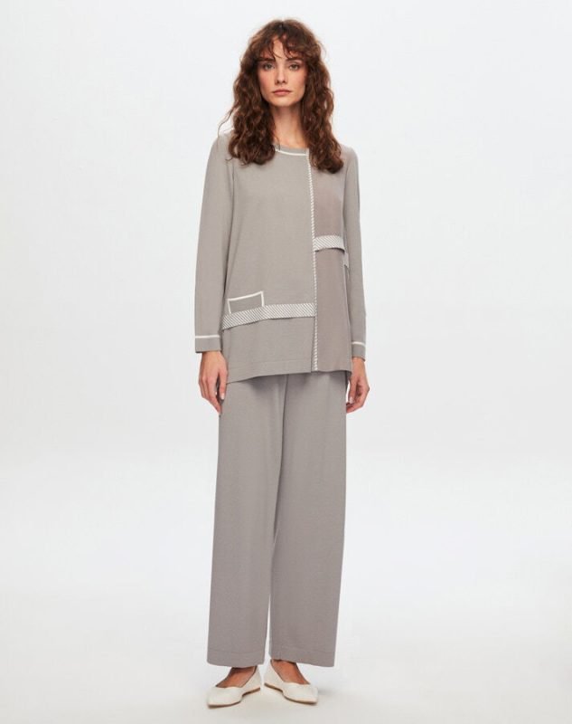 T24Y-6012 / Knitwear Cupro Tunic  Set / طقم تونيك كوبرو محبوك