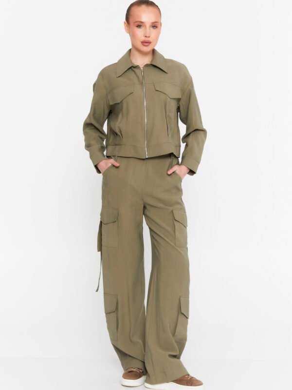 36-ONN311 / Blouse Set with Cargo Pants  / طقم بلوزة مع بنطال كارغو