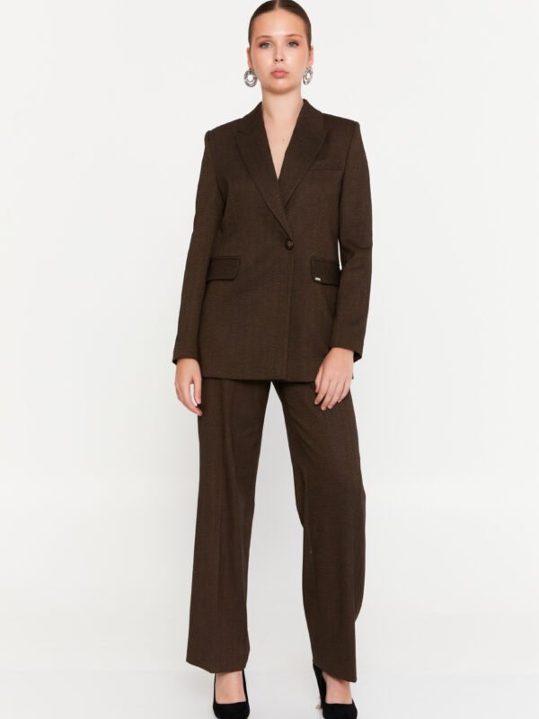 KPS121629 / Regular Jacket Set with Long - Sleeves and Pants/ طقم جاكيت عادي بأكمام طويلة مع بنطلون