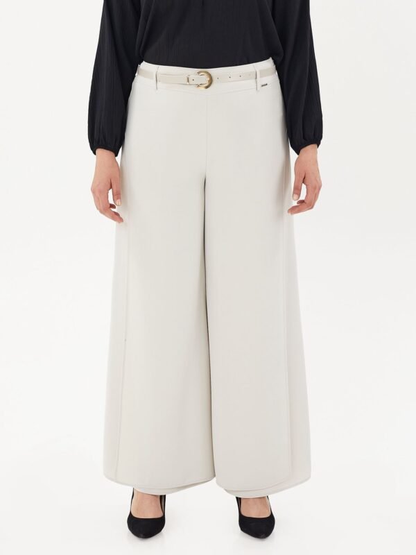 352961-15 / Regular Fit Trousers with a Belt / بنطلون بقصّة عادية مع حزام