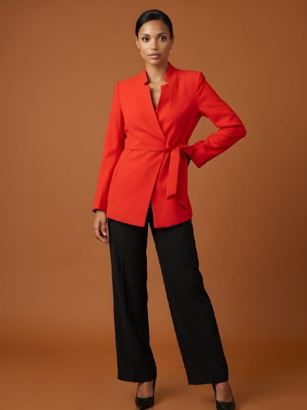 40CRN4250 / Open-Sleeve Jacket with a Belt / سترة بكم مفتوح وحزام