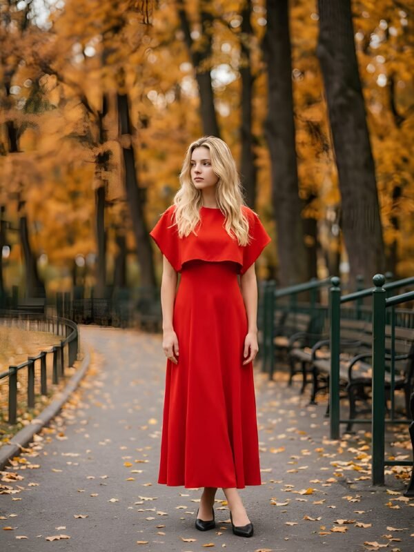 RD9647 / A Dress in a Simple and Elegant Style / فستان بأسلوب بسيط وأنيق