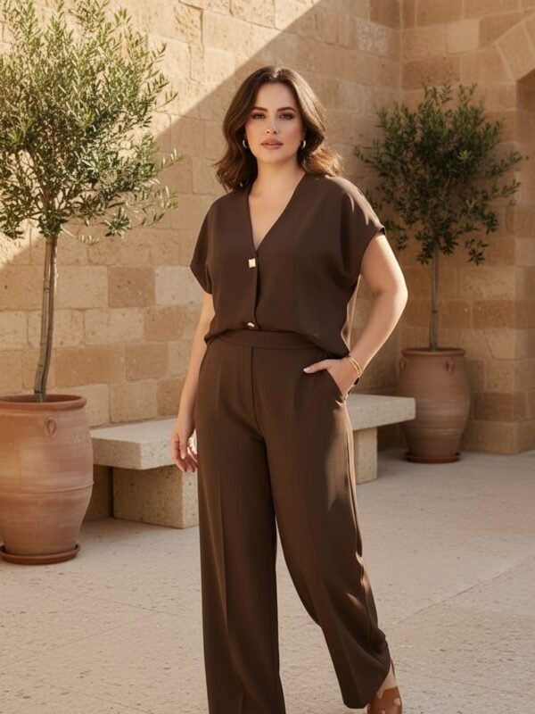 45YLK5181 / Blouse with a Pants Set / بلوزة مع طقم بنطال