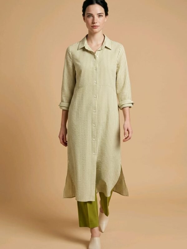 SWY12041503 / Long Striped Dress / فستان طويل مخطط