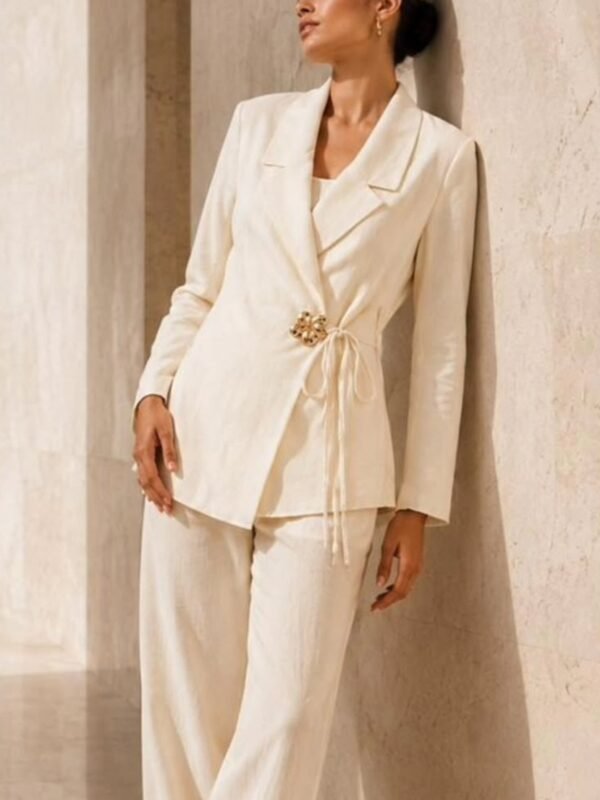 SWY-25082026 / Blouse with Pantalon Set / طقم قميص مع بنطلون