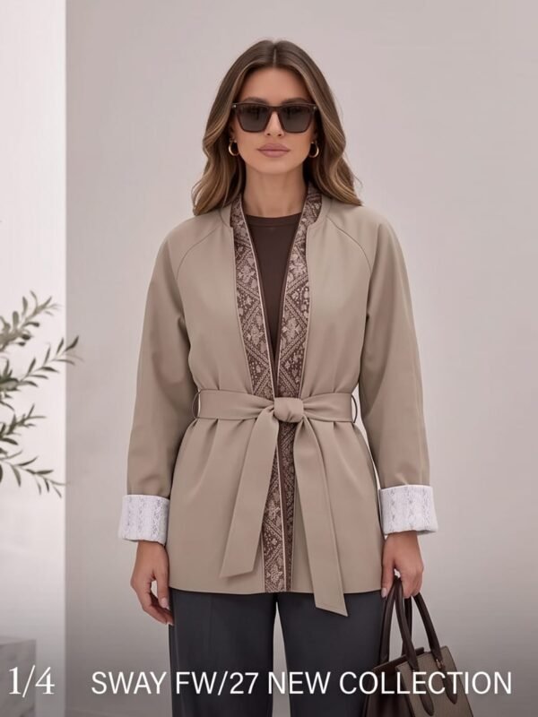 661886 / Cape-Style Jacket / سترة على طراز الكيب